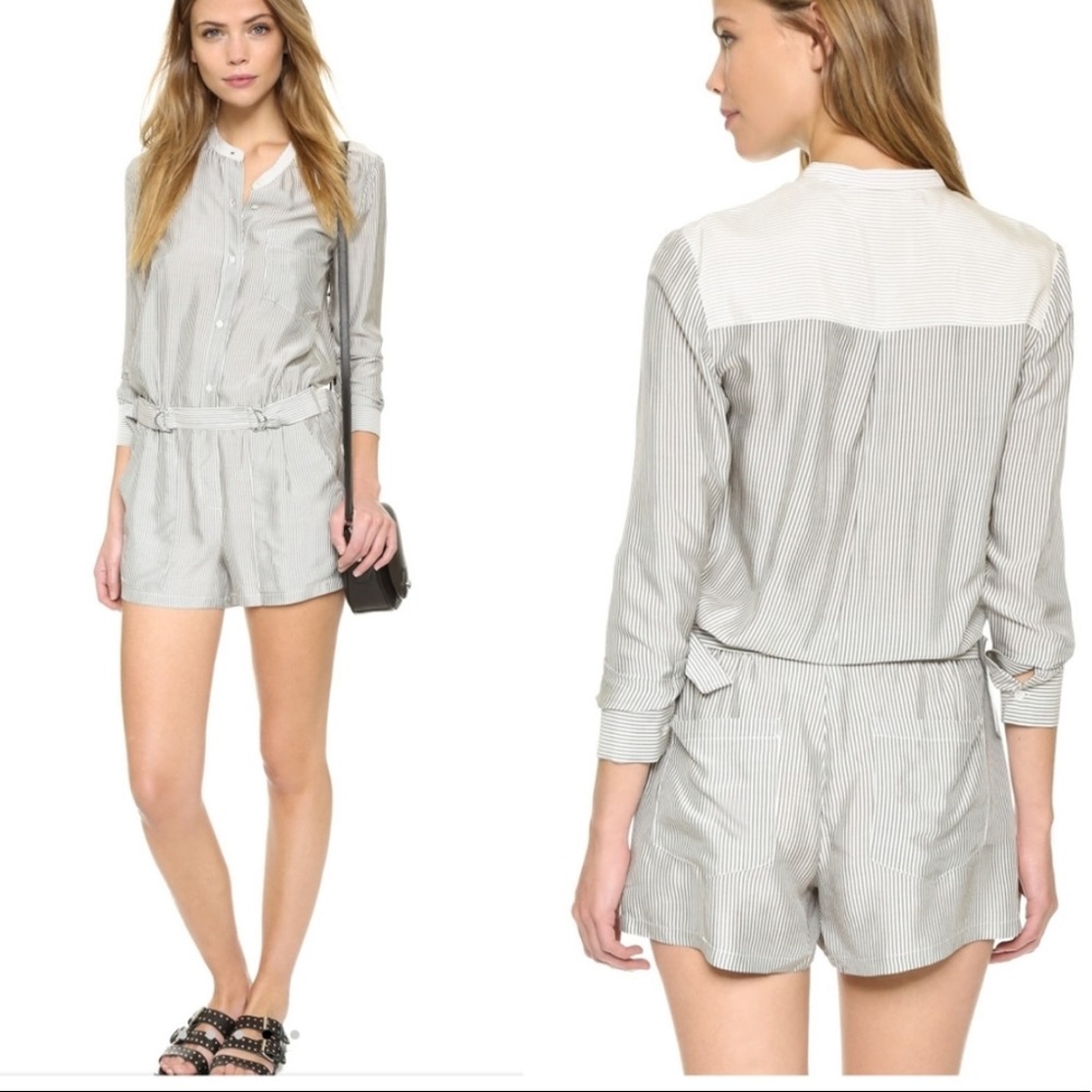 A.L.C. Silk Long Sleeve Romper